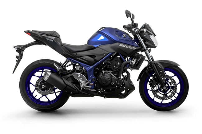 Imagem da Nova Yamaha MT-03 2021 na cor azul